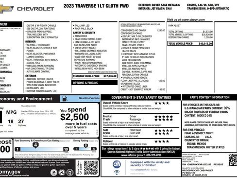 Used 2023 Chevrolet Traverse LT FWD image 39