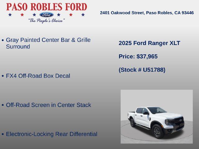 Used 2025 Ford Ranger XLT w/ FX4 Off-Road Package AWD/4WD image 13