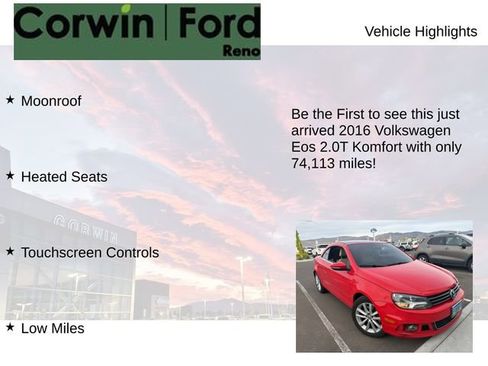 Used 2016 Volkswagen Eos Komfort FWD image 4
