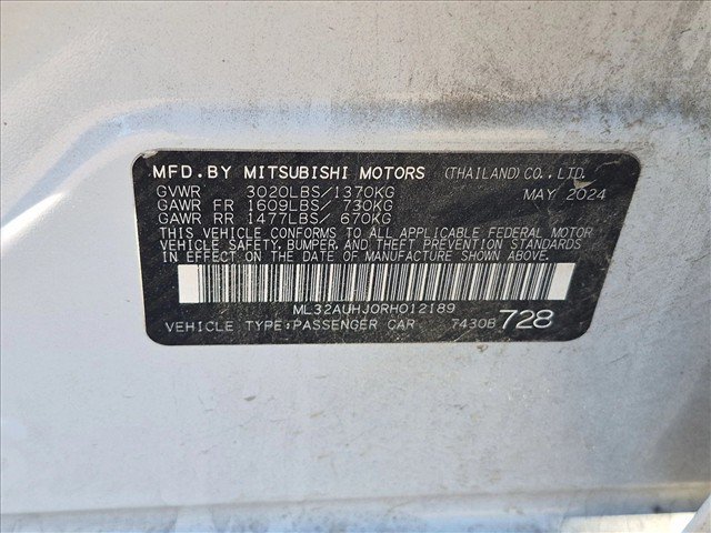 Used 2024 Mitsubishi Mirage ES FWD image 14