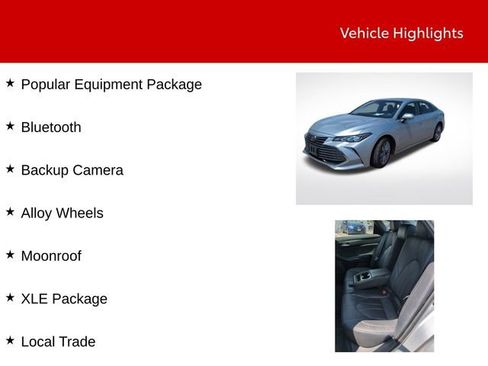 Used 2019 Toyota Avalon XLE w/ Moonroof Package FWD image 9