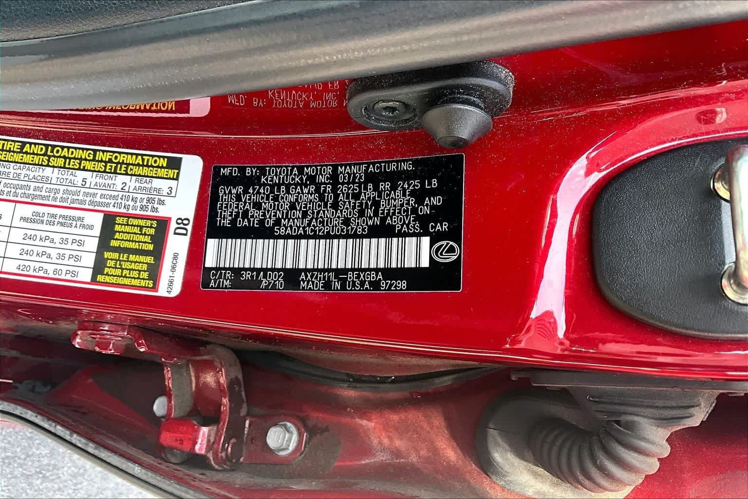 Used 2023 Lexus ES 300h w/ Premium Package FWD image 37