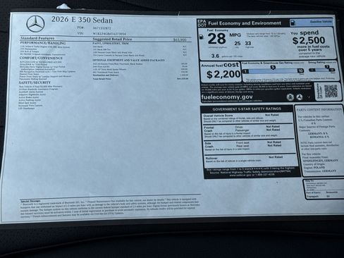 New 2026 Mercedes-Benz E 350 Sedan image 34