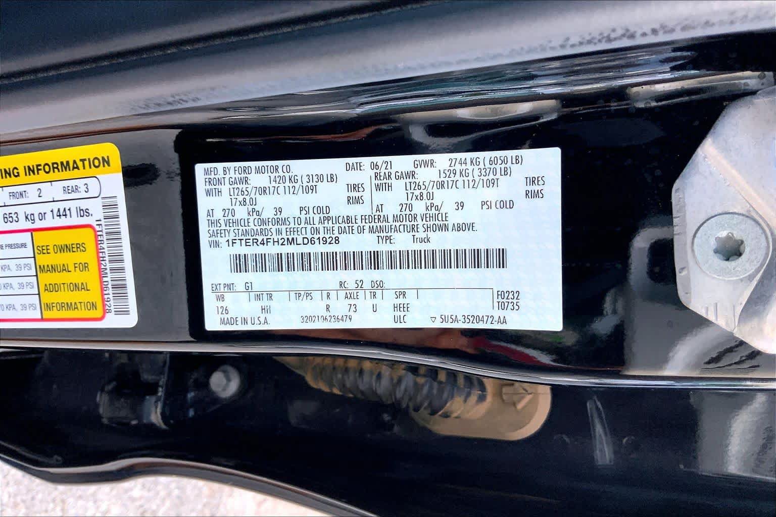 Used 2021 Ford Ranger Lariat w/ Tremor Off-Road Package AWD/4WD image 33