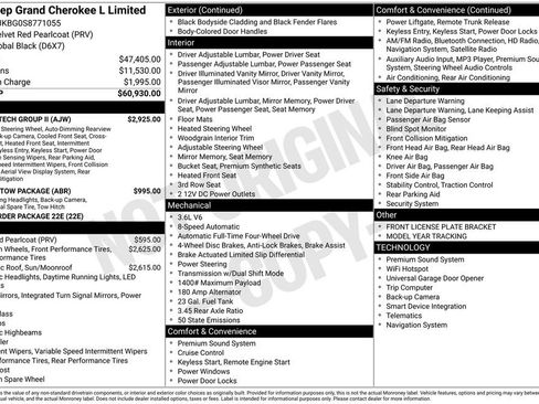 New 2025 Jeep Grand Cherokee L Limited w/ Luxury Tech Group II image 4