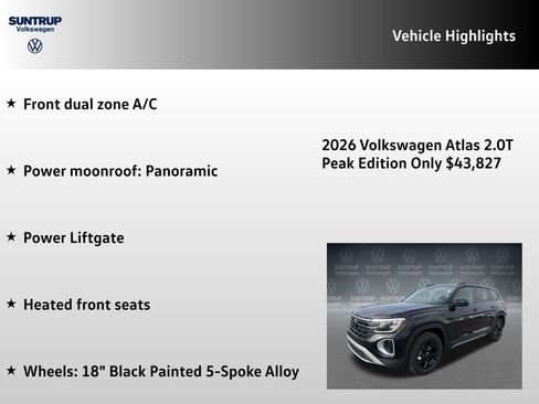 New 2026 Volkswagen Atlas Peak Edition AWD/4WD image 7