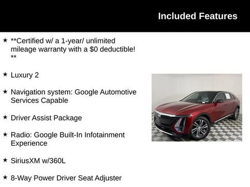 Certified 2024 Cadillac Lyriq Luxury RWD image 4