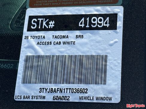 New 2026 Toyota Tacoma SR5 RWD image 23