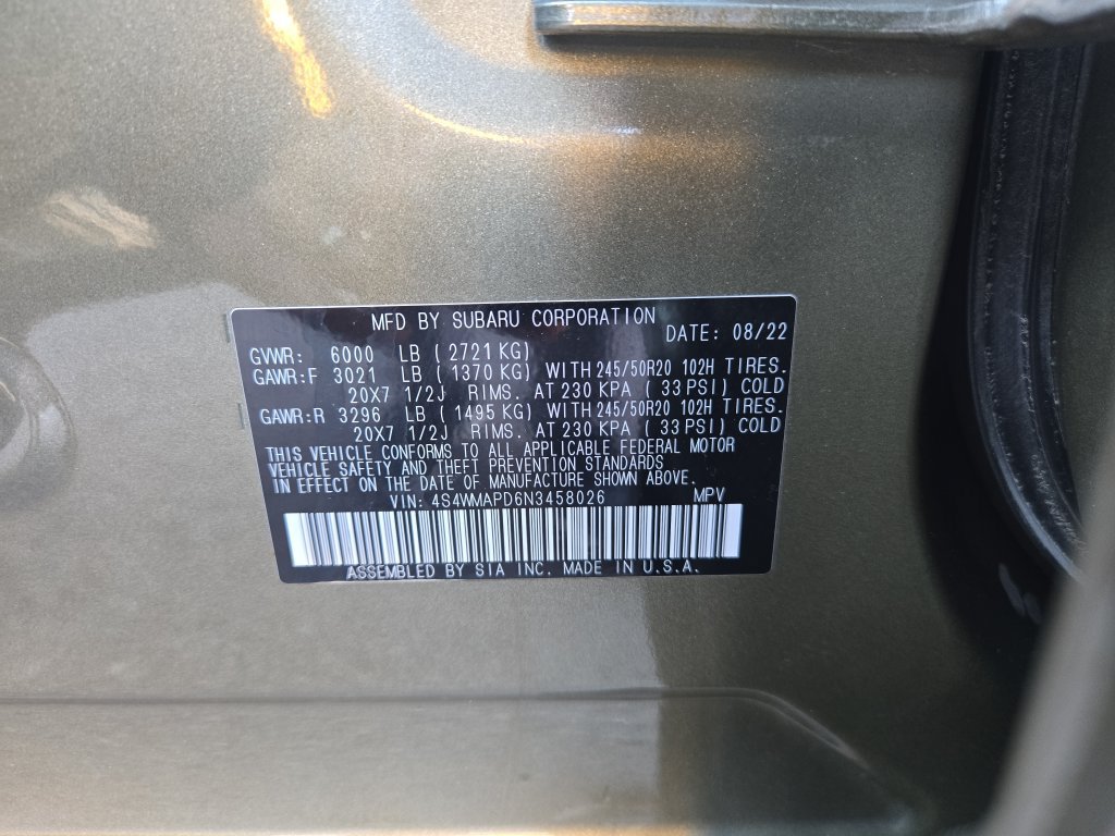 Used 2022 Subaru Ascent Limited w/ Technology Package AWD/4WD image 33