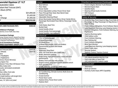 Used 2024 Chevrolet Equinox LT w/ LPO, Floor Liner Package AWD/4WD image 10