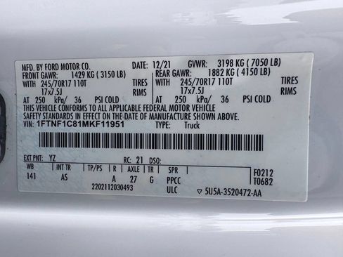 Used 2021 Ford F150 XL w/ Equipment Group 101A High RWD image 35
