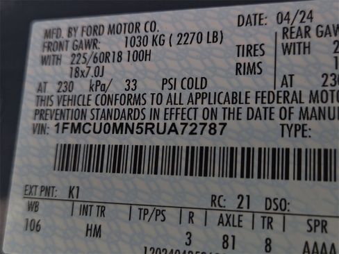 Used 2024 Ford Escape ST-Line image 34