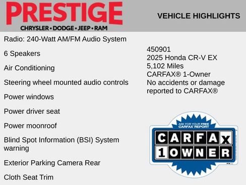 Used 2025 Honda CR-V EX image 2