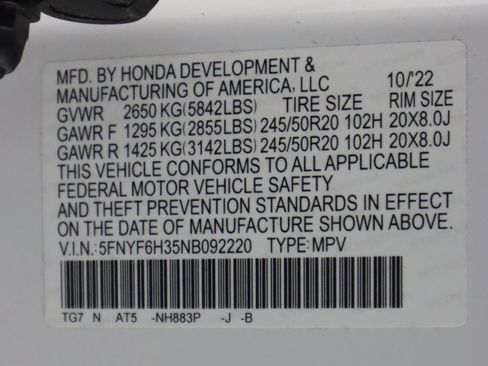 Used 2022 Honda Pilot Sport image 52