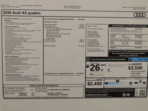 New 2026 Audi A5 2.0T Premium AWD/4WD image 36
