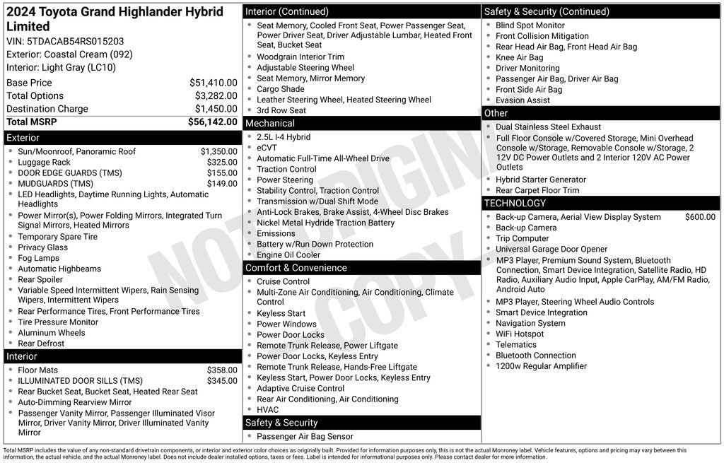 Used 2024 Toyota Grand Highlander AWD Hybrid image 24