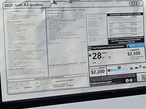 New 2026 Audi A3 2.0T Premium AWD/4WD image 17
