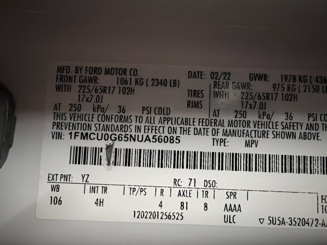 Used 2022 Ford Escape SE FWD image 24