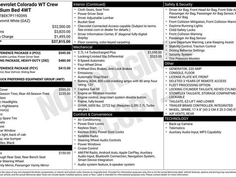 Used 2023 Chevrolet Colorado W/T w/ WT Convenience Package II AWD/4WD image 48