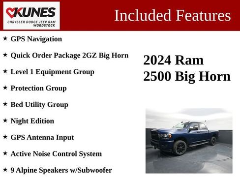 Used 2024 RAM 2500 Big Horn w/ Night Edition AWD/4WD image 3