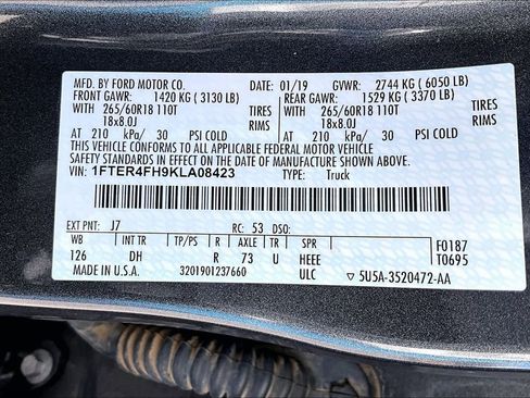 Used 2019 Ford Ranger Lariat w/ Equipment Group 501A Mid image 28