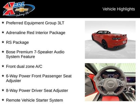 Certified 2024 Chevrolet Camaro LT w/ RS Package RWD image 2