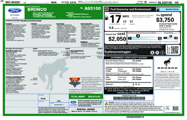 Used 2022 Ford Bronco Badlands AWD/4WD image 38