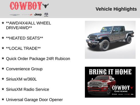 Used 2025 Jeep Gladiator Rubicon w/ Convenience Group AWD/4WD image 5