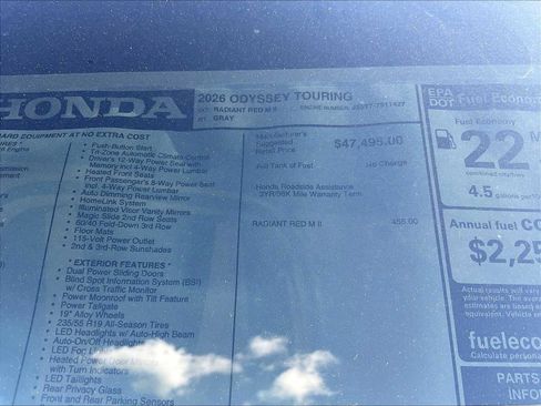 New 2026 Honda Odyssey Touring image 18