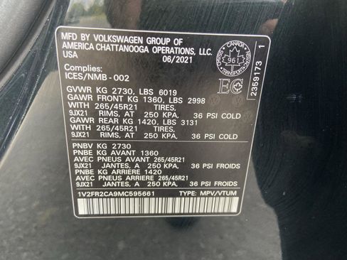 Used 2021 Volkswagen Atlas SEL Premium AWD/4WD image 39
