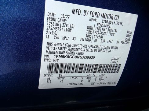 Used 2022 Ford Explorer ST w/ Equipment Group 401A AWD/4WD image 31