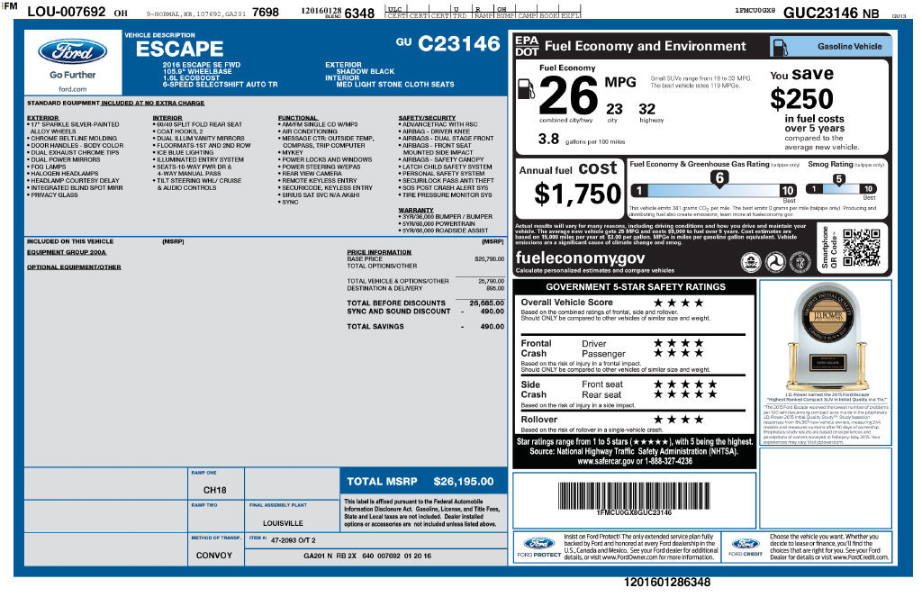 Used 2016 Ford Escape SE FWD image 10