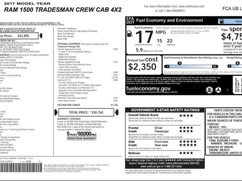 Used 2017 RAM 1500 Tradesman w/ Popular Equipment Group RWD image 2