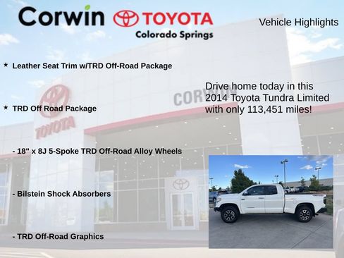 Used 2014 Toyota Tundra Limited w/ TRD Off Road Package AWD/4WD image 6