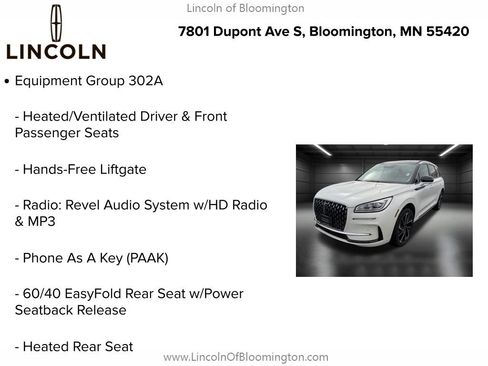 New 2025 Lincoln Corsair Grand Touring w/ Equipment Group 302A image 9
