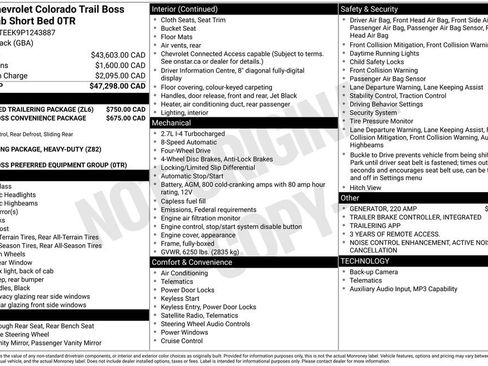 Used 2023 Chevrolet Colorado Trail Boss w/ Advanced Trailering Package AWD/4WD image 30