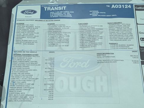 New 2026 Ford Transit 250 148 Medium Roof Extended AWD w/ Load Area Protection Package image 31