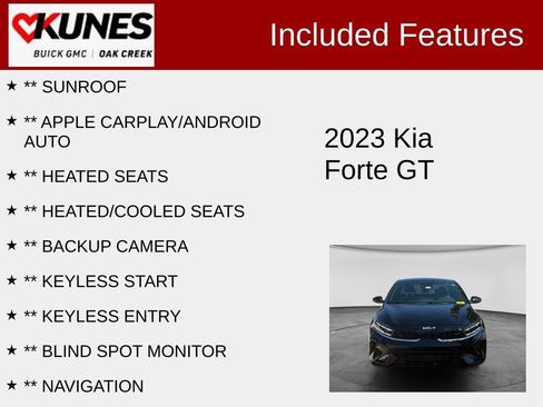 Used 2023 Kia Forte GT w/ GT2 Package FWD image 2