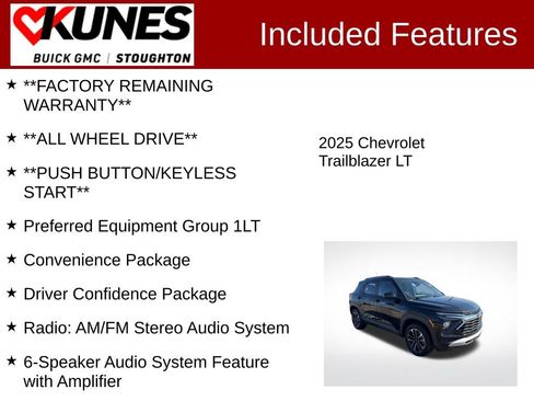 Used 2025 Chevrolet TrailBlazer LT w/ Driver Confidence Package image 3