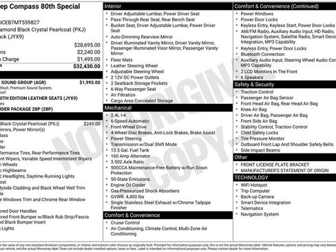 Used 2021 Jeep Compass 80th Special Edition w/ Sun and Sound Group image 3