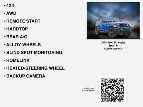 Used 2024 Jeep Wrangler Sport S image 7