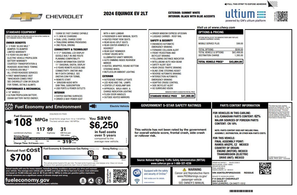 Used 2024 Chevrolet Equinox EV LT FWD image 3