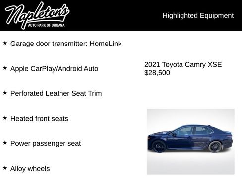 Used 2021 Toyota Camry XSE w/ Cold Weather Package image 4