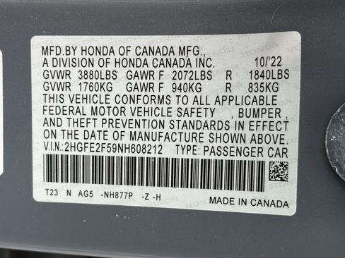 Used 2022 Honda Civic Sport image 15