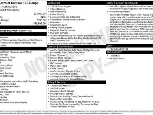 Used 2019 Chevrolet Camaro LS image 7