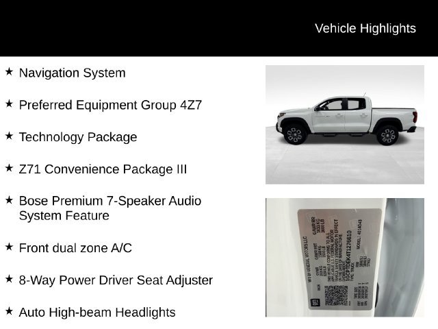 Used 2026 Chevrolet Colorado Z71 w/ Technology Package AWD/4WD image 27