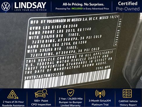 Used 2024 Volkswagen Tiguan Wolfsburg Edition image 27