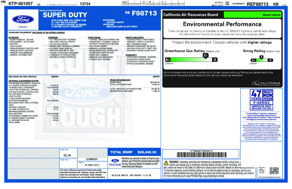 Certified 2024 Ford F350 XL w/ 360-Degree Camera Package AWD/4WD image 26