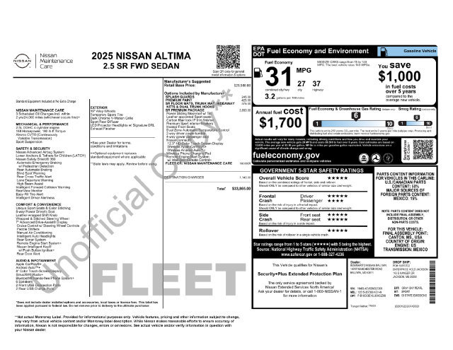 Used 2025 Nissan Altima 2.5 SR w/ SR Premium Package FWD image 38