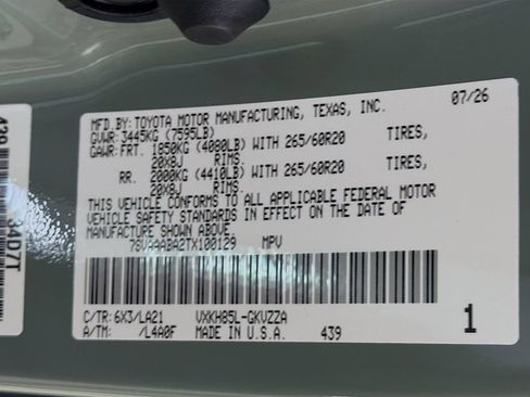 New 2026 Toyota Sequoia Platinum AWD/4WD image 30